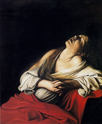 Maddalena in extase door Michelangelo Merisi Caravaggio